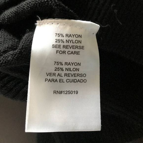 JOSEPH A Black T-Neck Sweater with Ruffles ~ XL - Picture 7 of 8